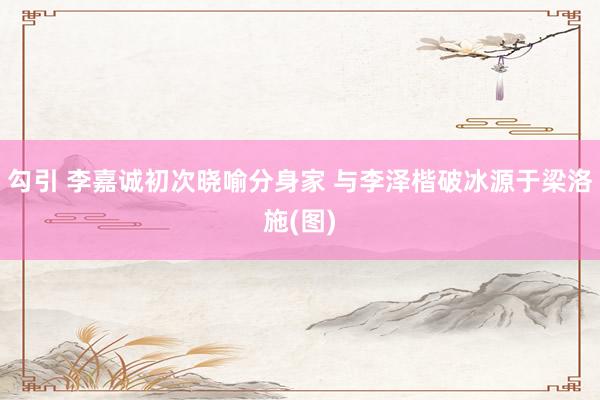 勾引 李嘉诚初次晓喻分身家 与李泽楷破冰源于梁洛施(图)