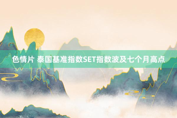 色情片 泰国基准指数SET指数波及七个月高点