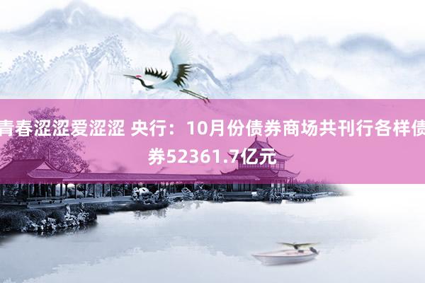 青春涩涩爱涩涩 央行：10月份债券商场共刊行各样债券52361.7亿元
